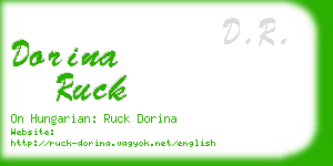 dorina ruck business card